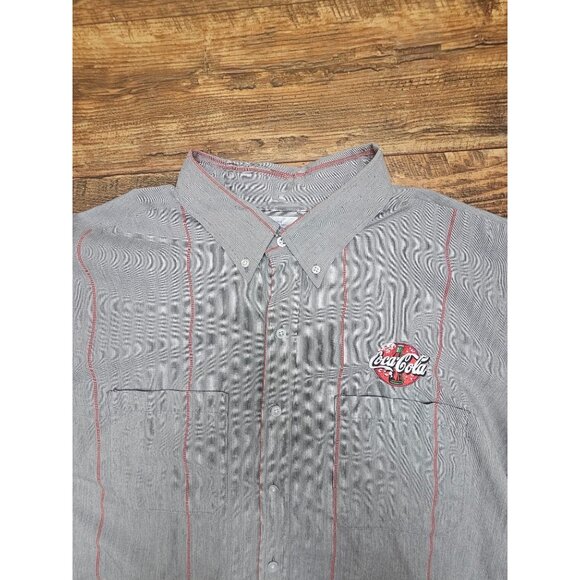 Vintage 70s Coca-Cola Uniform Shirt Men 2XL Embroidered Logos - Picture 2 of 8